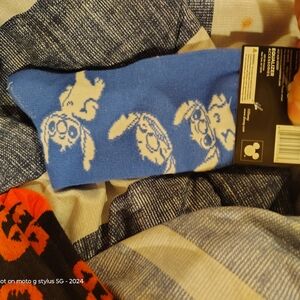 Disney Blue and White Stitch Socks
